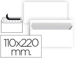 25 sobres Liderpapel 110x220mm. offset blanco 90g/m²